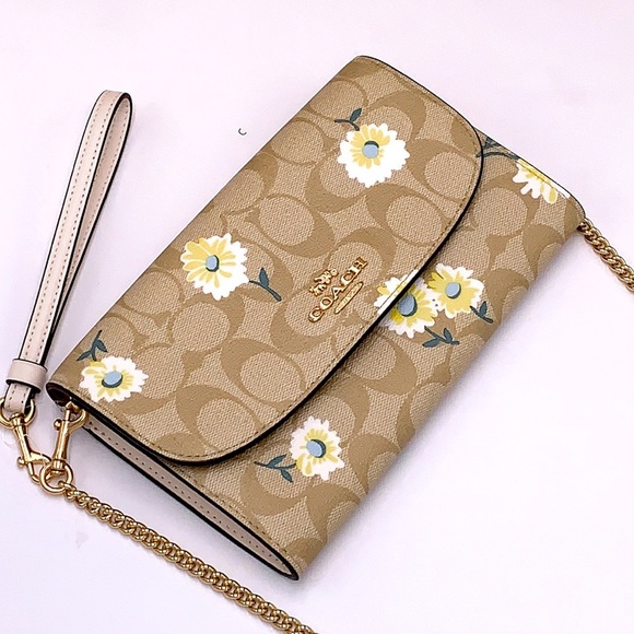 COACH Gemma Clutch Crossbody In Signature Canvas With Daisy Print - Picture 8 of 16